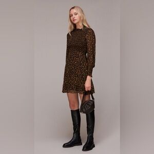 Classic Leopard Shirred Dress